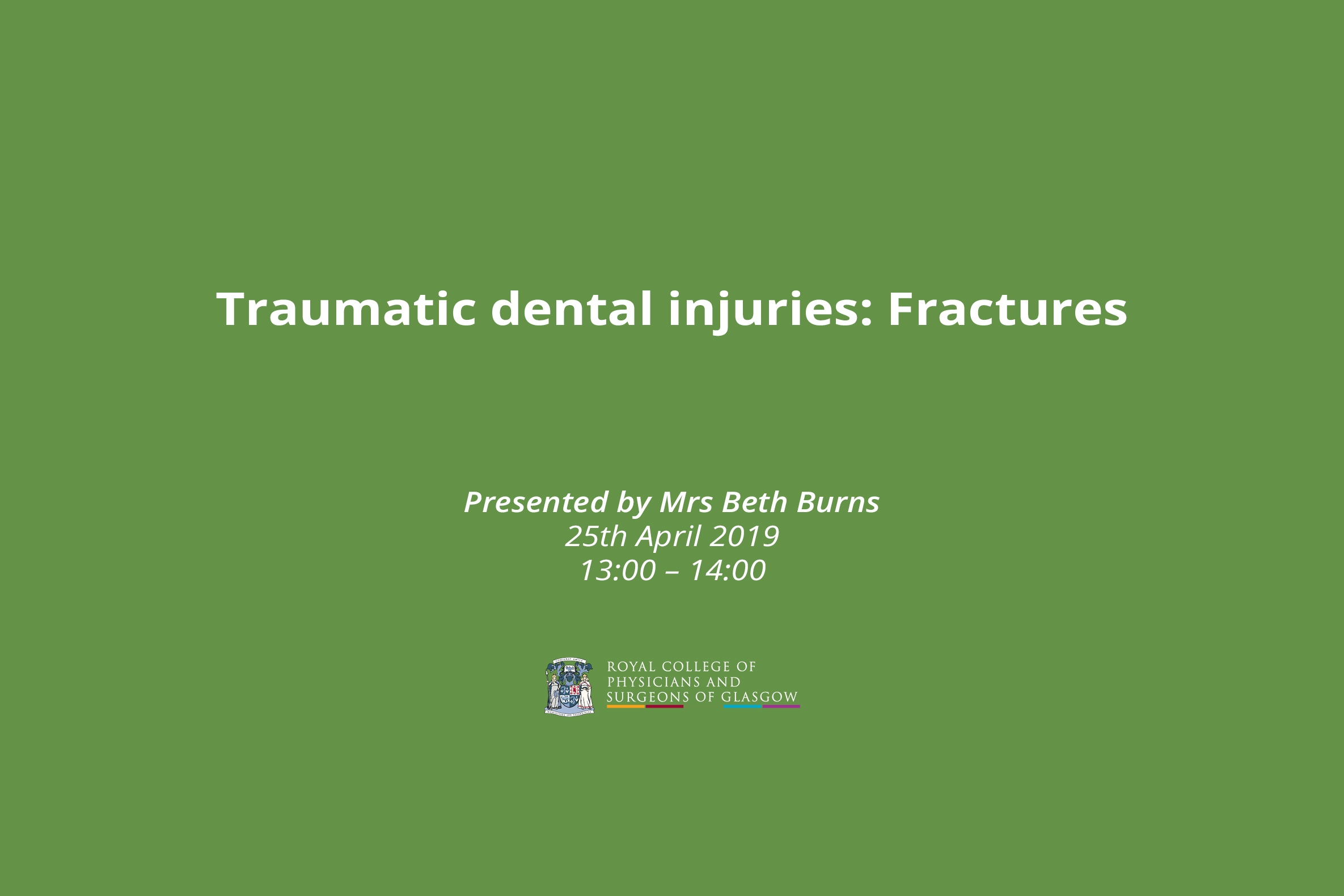 Traumatic dental injuries: Fractures