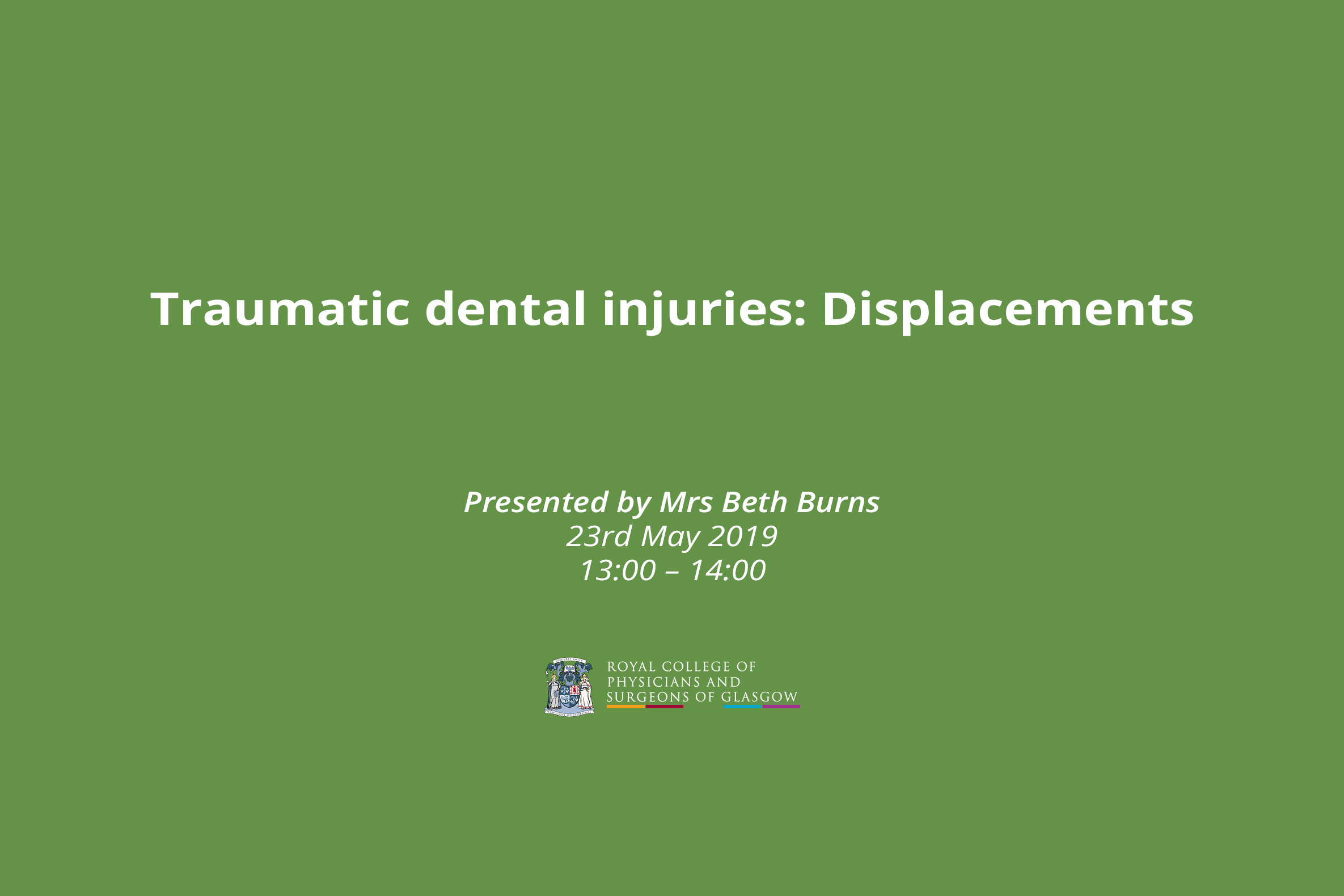 Traumatic dental injuries: Displacements